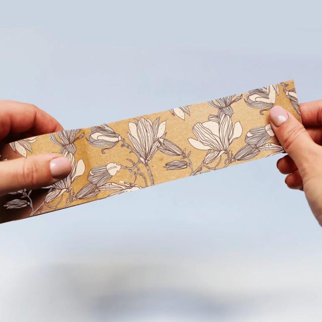 Tape in brown with flowers on