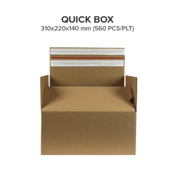 Quickbox 310x220x140 mm con doppio scotch