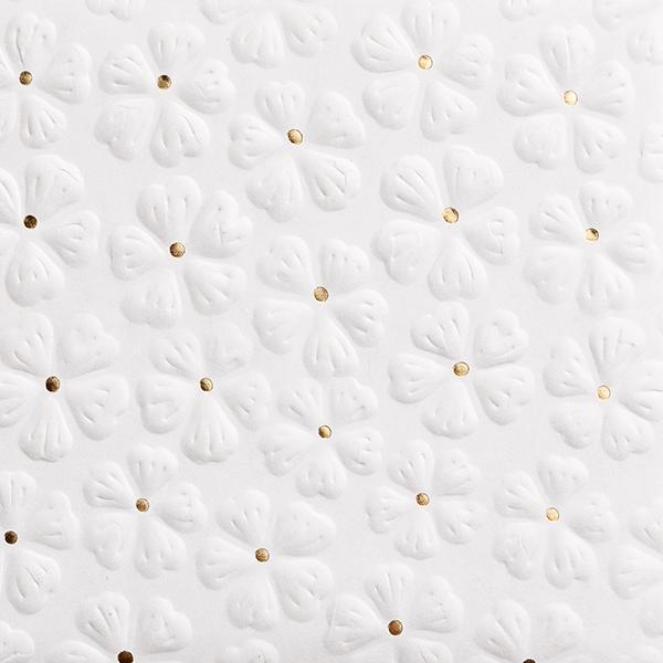 Gavepapir 3661 20 cmWhite Flower hotfoil