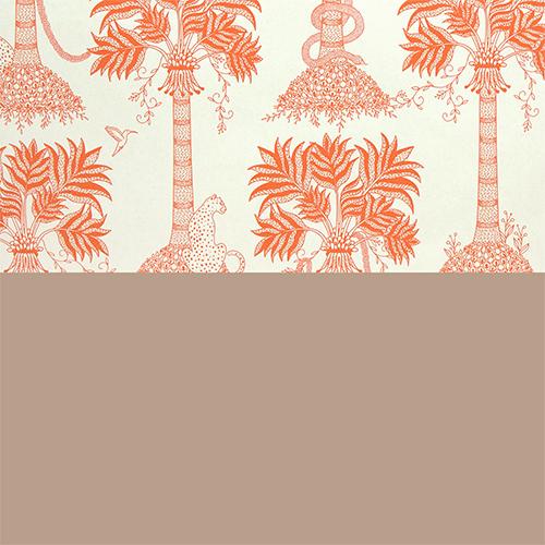 Carta regalo 3669 TropicalPalms Orange 55 cm x 100 m