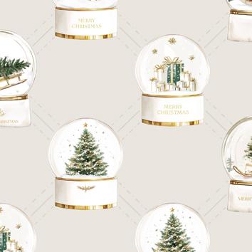 Carta regalo di Natale 6519 Snow Globes 55cm x 100M