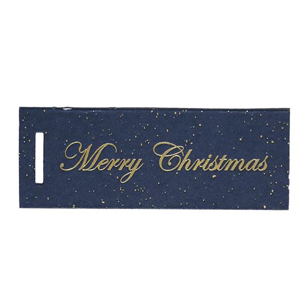 Cartellino Merry Christmas Gold Dust Navy 90pz