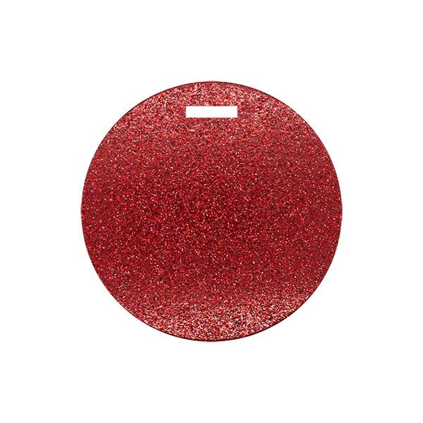 To & From round Ø 80mm Glitter Rosso 90 pz