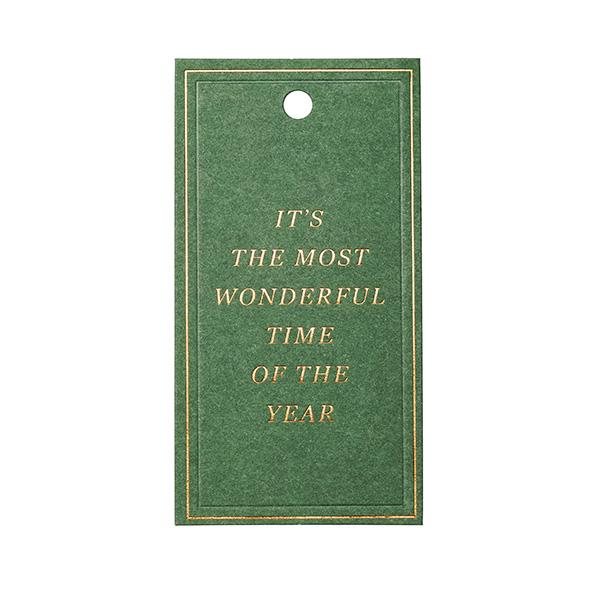 To & From Cartellino Christmas Greetings verde, 90 pezzi