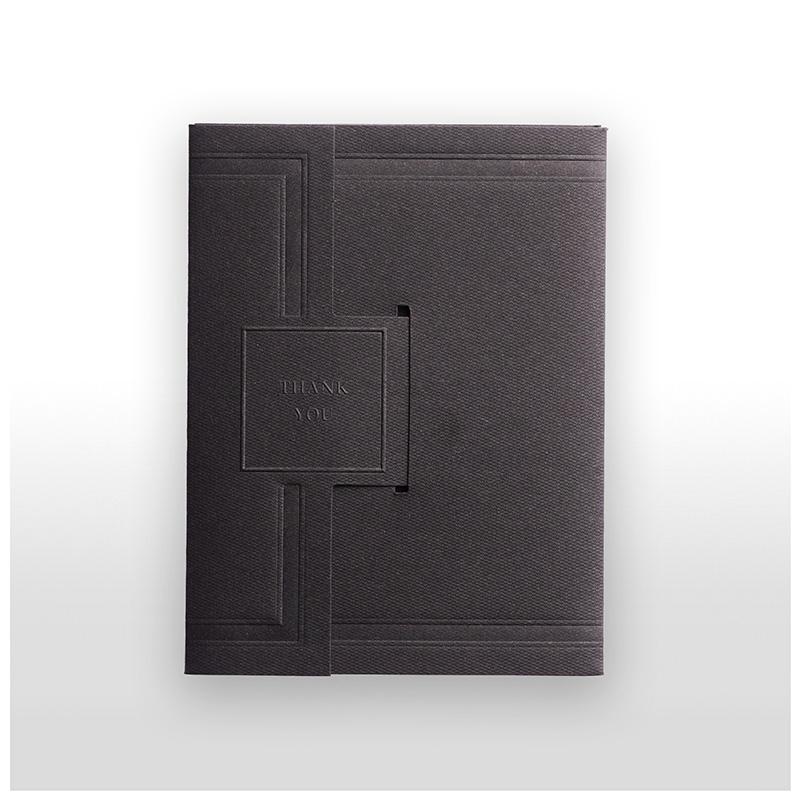 Porta scontrino / buono regalo nero 10x13 cm