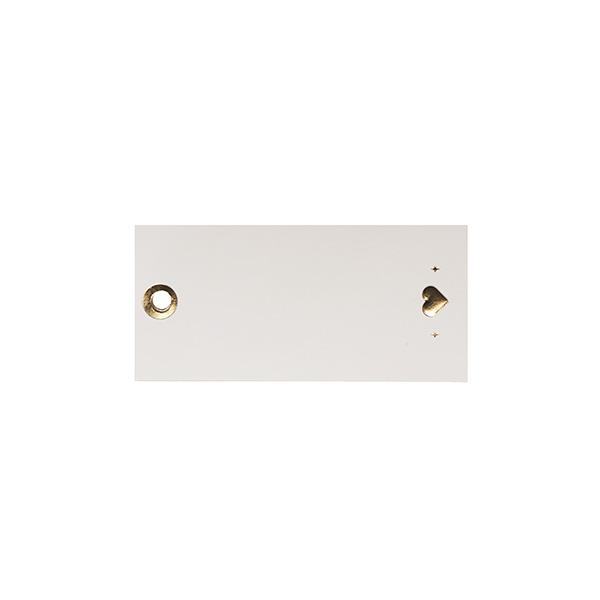 Cartellino 40x85mm bianco con stampa a caldo oro - 90pezzi
