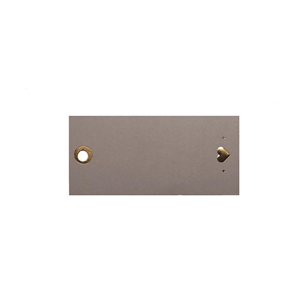 Cartellino 40x85mm Nougat con stampa a caldo oro - 90pezzi
