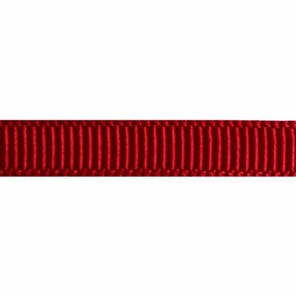 Satin ribbon ribbed 6mm 90m Red