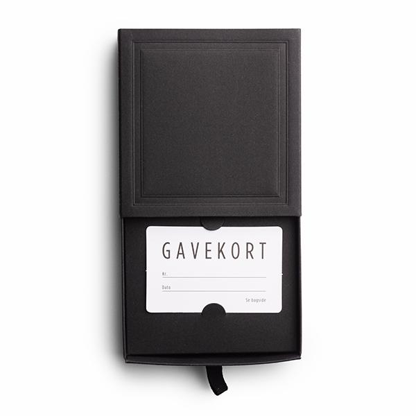 Giftcard box black w frame 110x110x30mm