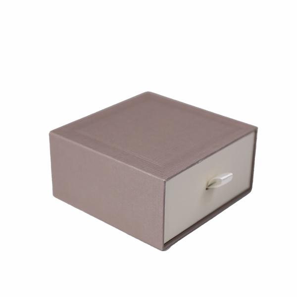 Scatola a cassetto Moka con nastro 10x10x5 cm