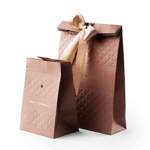 Giftbag Merry Christmas rombi L, 25x9x35 cm