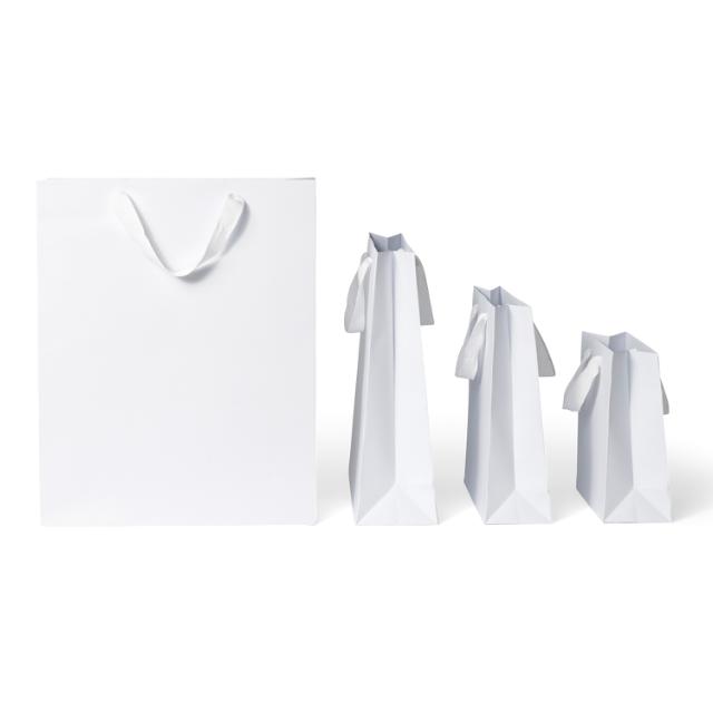 Luxury bag kraft bianco 25x10x32cm