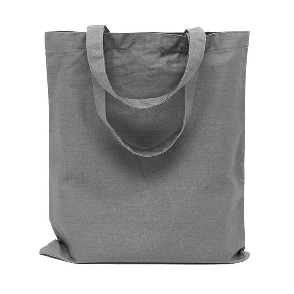 Bag in cotone grigio sbiancato 40x45cm