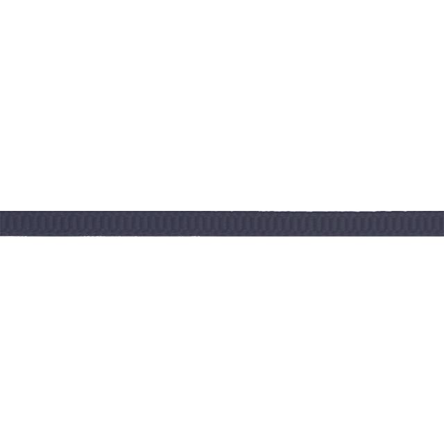 Ribbet silkebånd, Navy, 3 mm