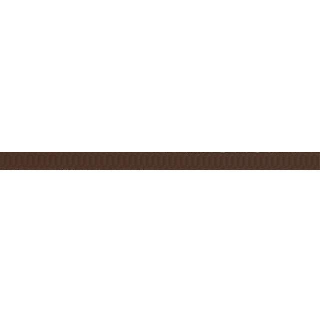 Ribbet silkebånd, Black Coffee, 3 mm