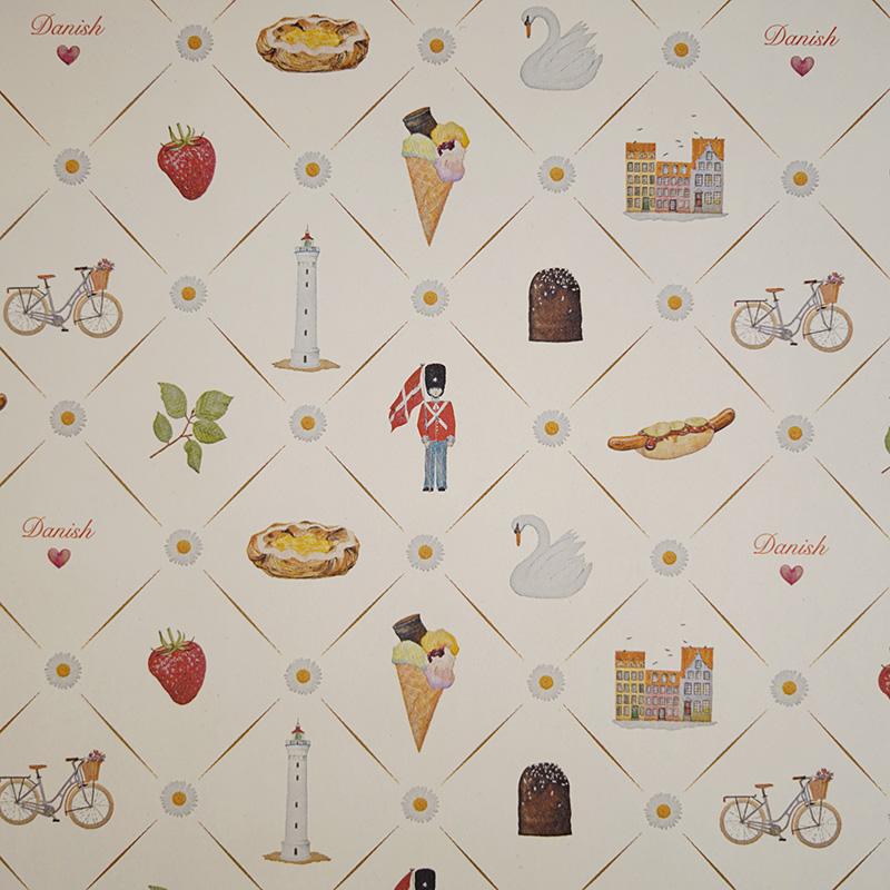 Gavepapir, Danish by Annemette Voss, 57 cm x 120 m
