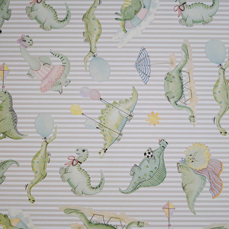 Gavepapir, Dino, 57 cm x 150 m