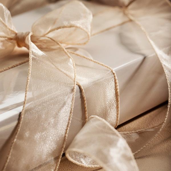 Nastro in organza Champagne 40mm x 45 M