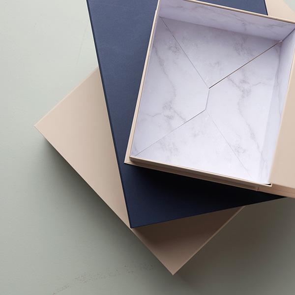 Scatole Magnetiche Blu/Marmo 21 x 18 x 9,5 cm