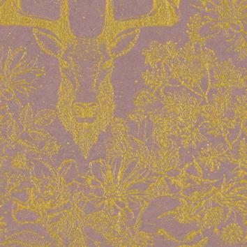 Carta regalo di Natale 6497 Golden Deer Antique Rose 55cm x 100M