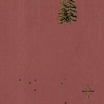 Carta regalo di Natale 6502 Forrest Star Night Bordeaux 55cm x 100M