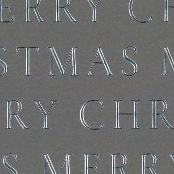 Carta regalo di Natsle 6508 Slender Merry Christmans Dark Grey 55 cm x 100M