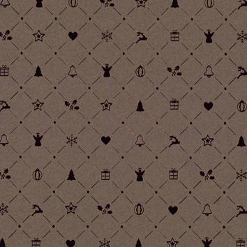 Carta regalo di Natale 6514 Christmans Tradition Coffee 55cm x 100M